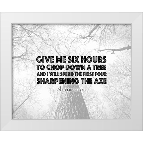 Lincoln Tree Quote White Modern Wood Framed Art Print by Moss, Tara