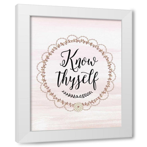 Know Thyself White Modern Wood Framed Art Print by Moss, Tara