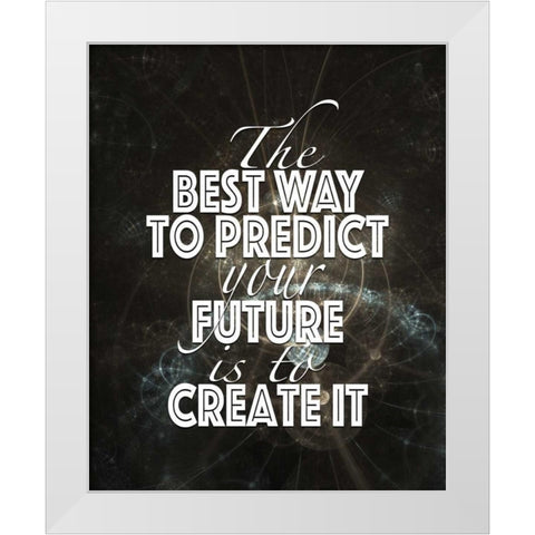 Predict Your Future Black White Modern Wood Framed Art Print by Moss, Tara
