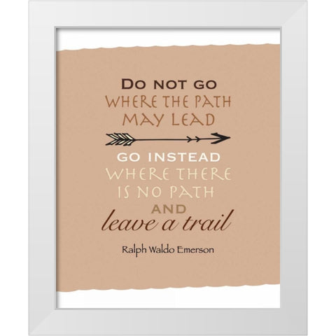 Leave a Trail White Modern Wood Framed Art Print by Moss, Tara