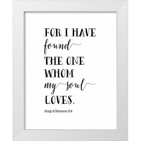 Song of Solomon White Modern Wood Framed Art Print by Moss, Tara