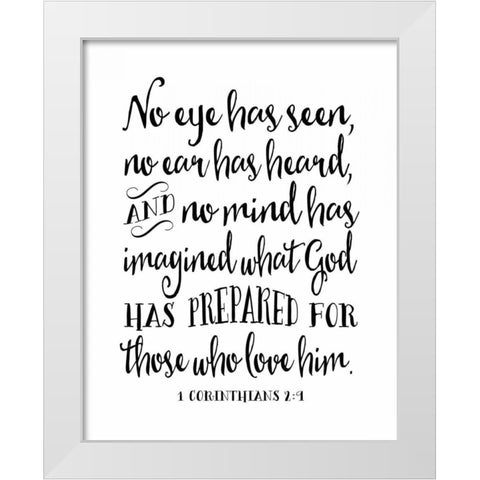 1 Corinthians White Modern Wood Framed Art Print by Moss, Tara