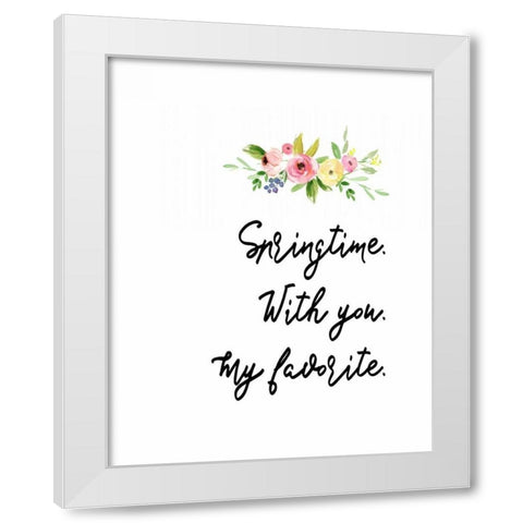 Springtime With You II White Modern Wood Framed Art Print by Moss, Tara