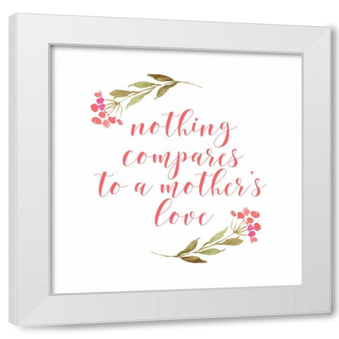 Mothers Love White Modern Wood Framed Art Print by Moss, Tara