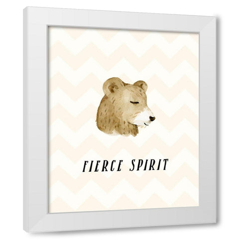 Fierce Spirit White Modern Wood Framed Art Print by Moss, Tara