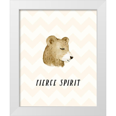 Fierce Spirit White Modern Wood Framed Art Print by Moss, Tara