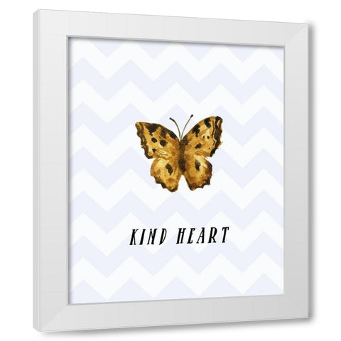 Kind Heart White Modern Wood Framed Art Print by Moss, Tara