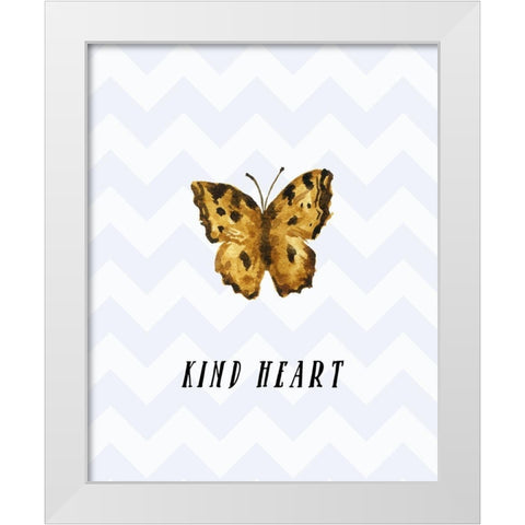 Kind Heart White Modern Wood Framed Art Print by Moss, Tara