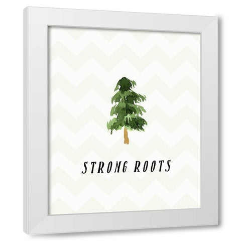 Strong Roots White Modern Wood Framed Art Print by Moss, Tara