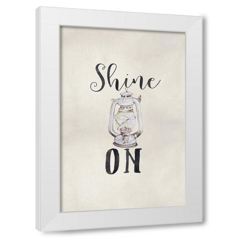 Shine On White Modern Wood Framed Art Print by Moss, Tara
