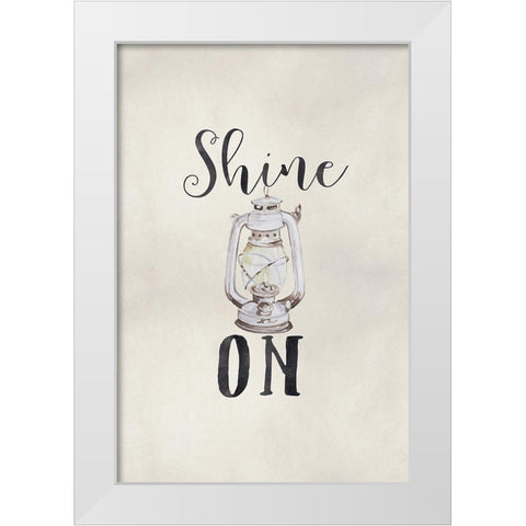 Shine On White Modern Wood Framed Art Print by Moss, Tara