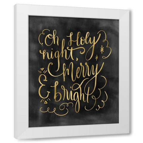 Holy Night White Modern Wood Framed Art Print by Moss, Tara
