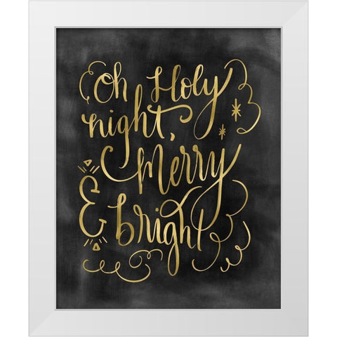 Holy Night White Modern Wood Framed Art Print by Moss, Tara