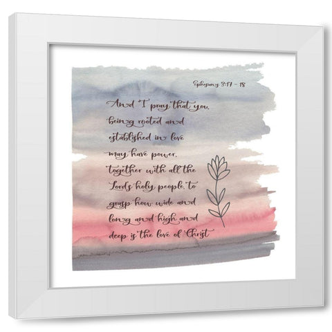 Ephesians Watercolor White Modern Wood Framed Art Print by Moss, Tara