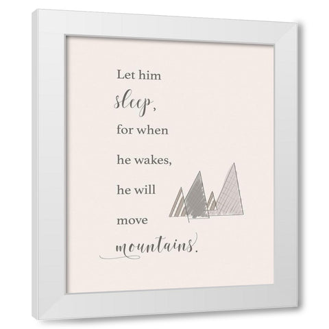 Let Him Sleep White Modern Wood Framed Art Print by Moss, Tara