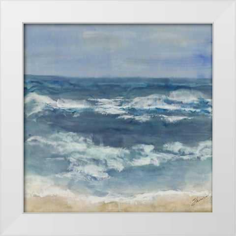 Natures Cadence - Spirits Tempo White Modern Wood Framed Art Print by Shanti, Shima