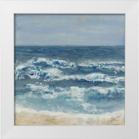 The Promise of Peace White Modern Wood Framed Art Print by Shanti, Shima