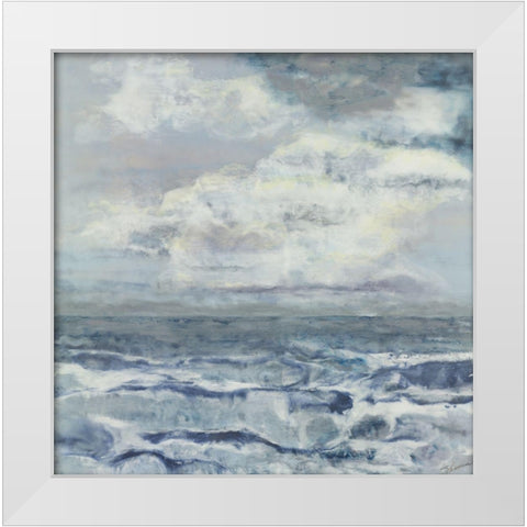 Water Bearer White Modern Wood Framed Art Print by Shanti, Shima