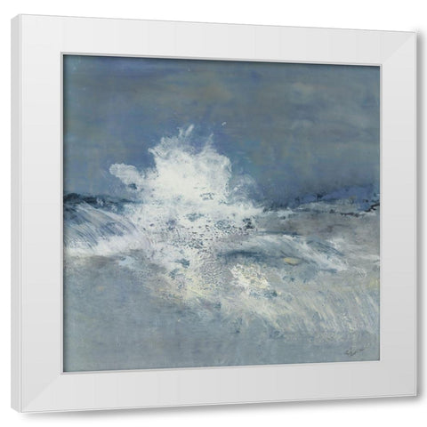 Arise White Modern Wood Framed Art Print by Shanti, Shima