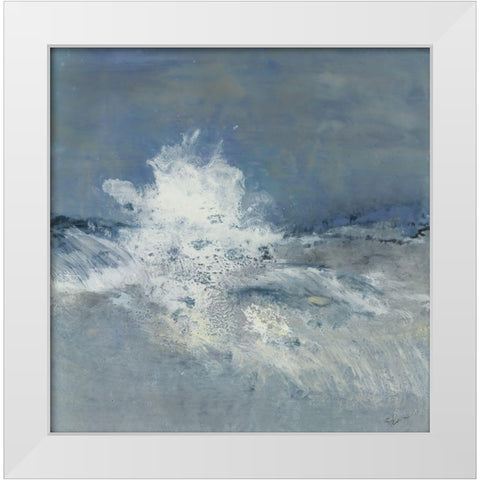 Arise White Modern Wood Framed Art Print by Shanti, Shima