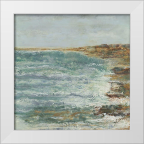 Symbiosis White Modern Wood Framed Art Print by Shanti, Shima