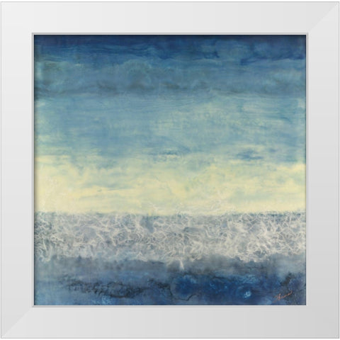 Between Worlds White Modern Wood Framed Art Print by Shanti, Shima