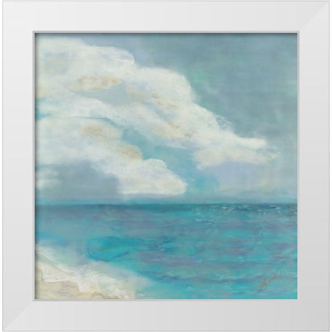 Laden with Promise of Change to Come White Modern Wood Framed Art Print by Shanti, Shima