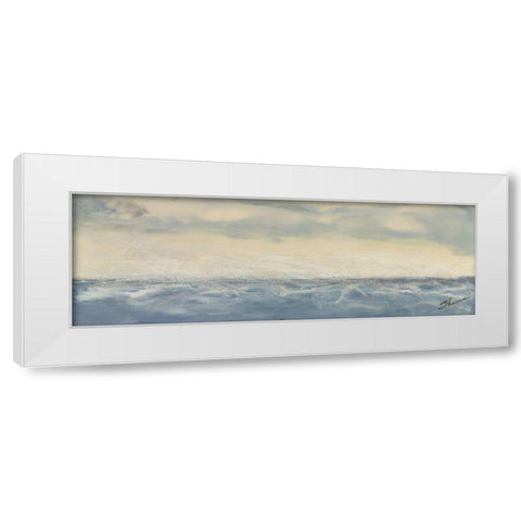 Above the Firmament II White Modern Wood Framed Art Print by Shanti, Shima