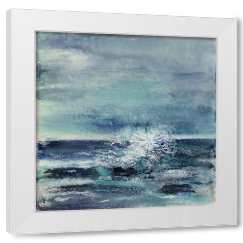 Celeste and Sea Arise White Modern Wood Framed Art Print by Shanti, Shima