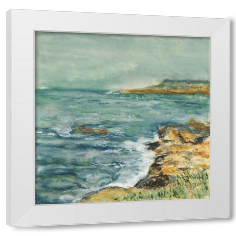 So Close Away From You White Modern Wood Framed Art Print by Shanti, Shima