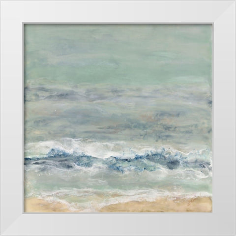 Coming Ashore II White Modern Wood Framed Art Print by Shanti, Shima