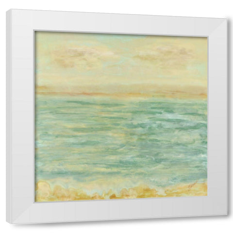 East Dawns Light White Modern Wood Framed Art Print by Shanti, Shima