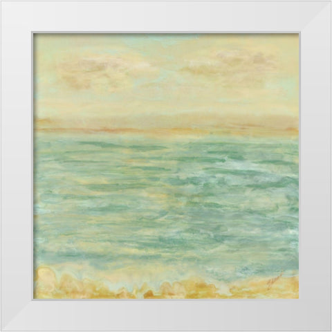 East Dawns Light White Modern Wood Framed Art Print by Shanti, Shima