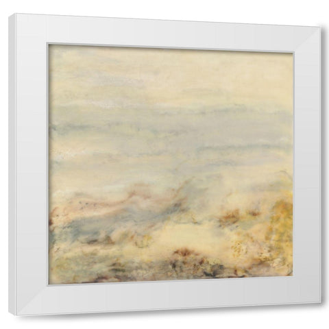 Imperceptible White Modern Wood Framed Art Print by Shanti, Shima