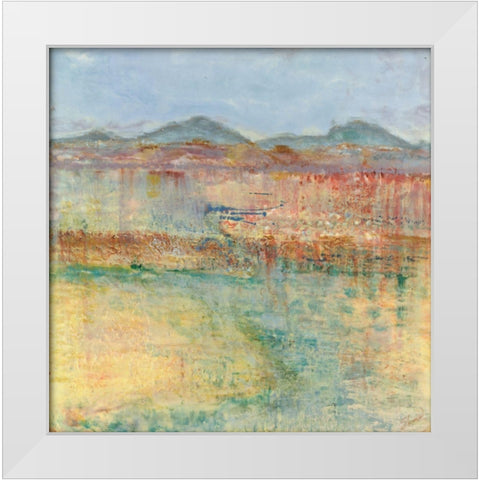 Send Rain to Wash the Face of the Earth White Modern Wood Framed Art Print by Shanti, Shima