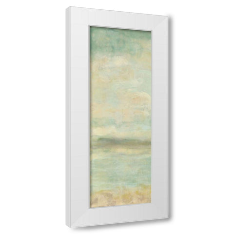 Serenity I White Modern Wood Framed Art Print by Shanti, Shima