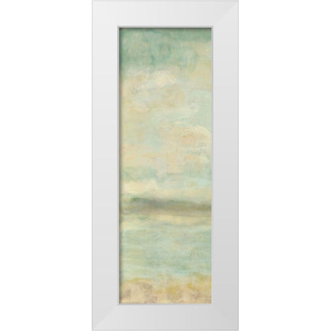 Serenity I White Modern Wood Framed Art Print by Shanti, Shima