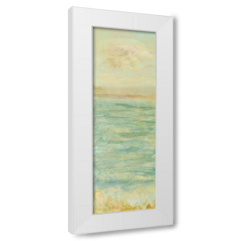 East Dawns Light I White Modern Wood Framed Art Print by Shanti, Shima