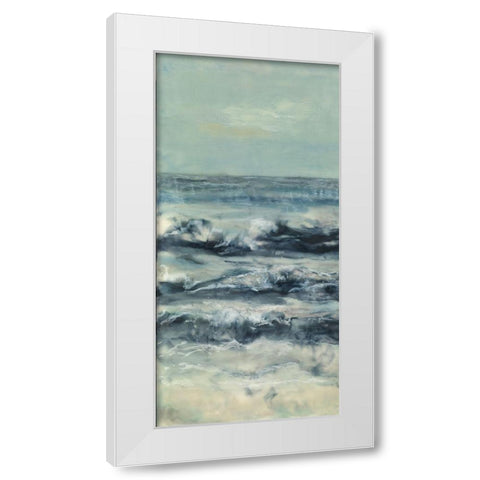 Crossing Currents I White Modern Wood Framed Art Print by Shanti, Shima