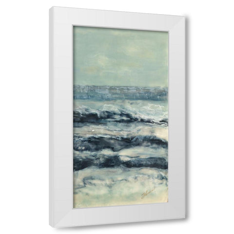 Crossing Currents II White Modern Wood Framed Art Print by Shanti, Shima