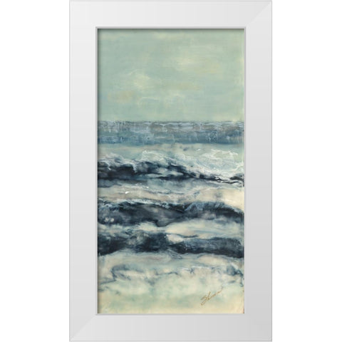 Crossing Currents II White Modern Wood Framed Art Print by Shanti, Shima