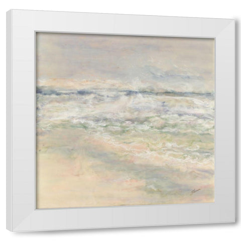Silence in Motion White Modern Wood Framed Art Print by Shanti, Shima