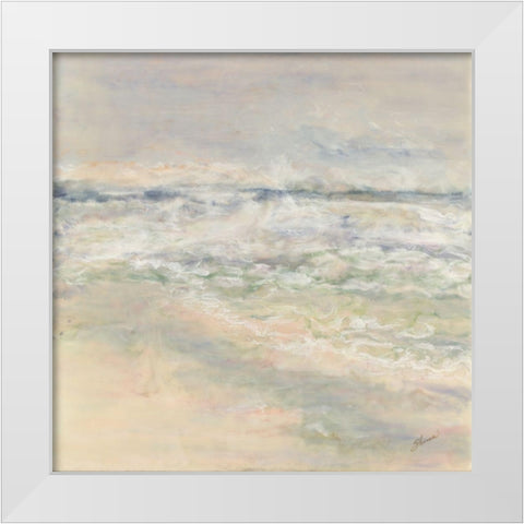 Silence in Motion White Modern Wood Framed Art Print by Shanti, Shima