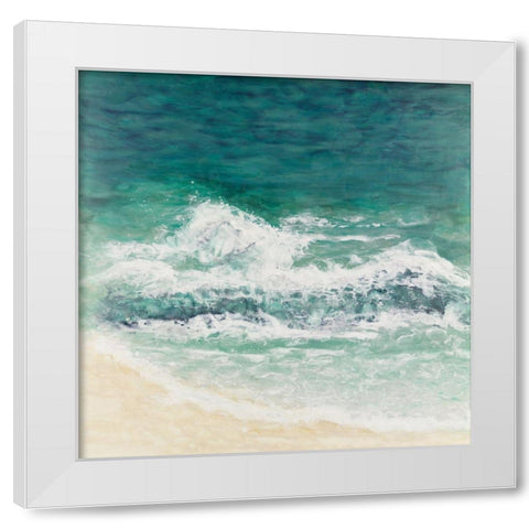 Peace Awaits White Modern Wood Framed Art Print by Shanti, Shima