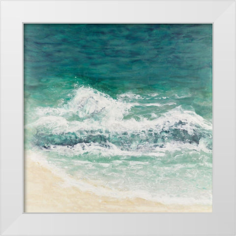 Peace Awaits White Modern Wood Framed Art Print by Shanti, Shima