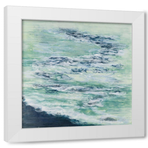 Adrift White Modern Wood Framed Art Print by Shanti, Shima