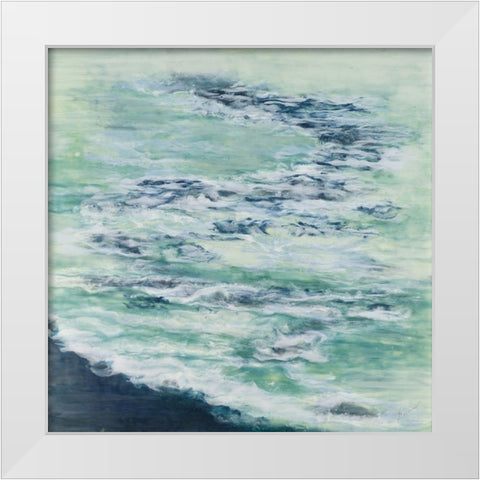 Adrift White Modern Wood Framed Art Print by Shanti, Shima