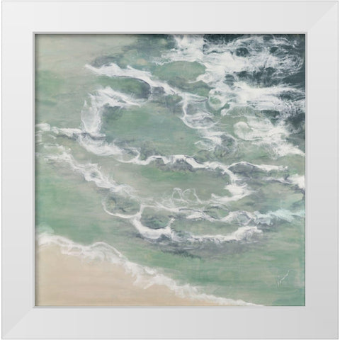 Intuiting the Divine White Modern Wood Framed Art Print by Shanti, Shima