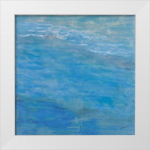 On Earth as In Heaven White Modern Wood Framed Art Print by Shanti, Shima