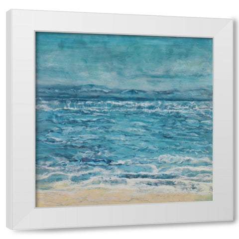 Winters Gale White Modern Wood Framed Art Print by Shanti, Shima